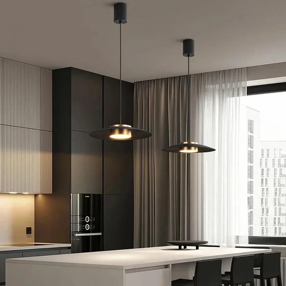 Minimalist Black Pendant Lights Dining Room Indoor Lighting Ceiling Lamp Hanging Light Led Chandelier Decora Indoor Bedside Lamp