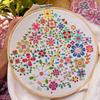 Threads Cross Stitch Kit A Flower a Day Needlepoint Kit DIY Flower Embroidery Kit  Home Decoration