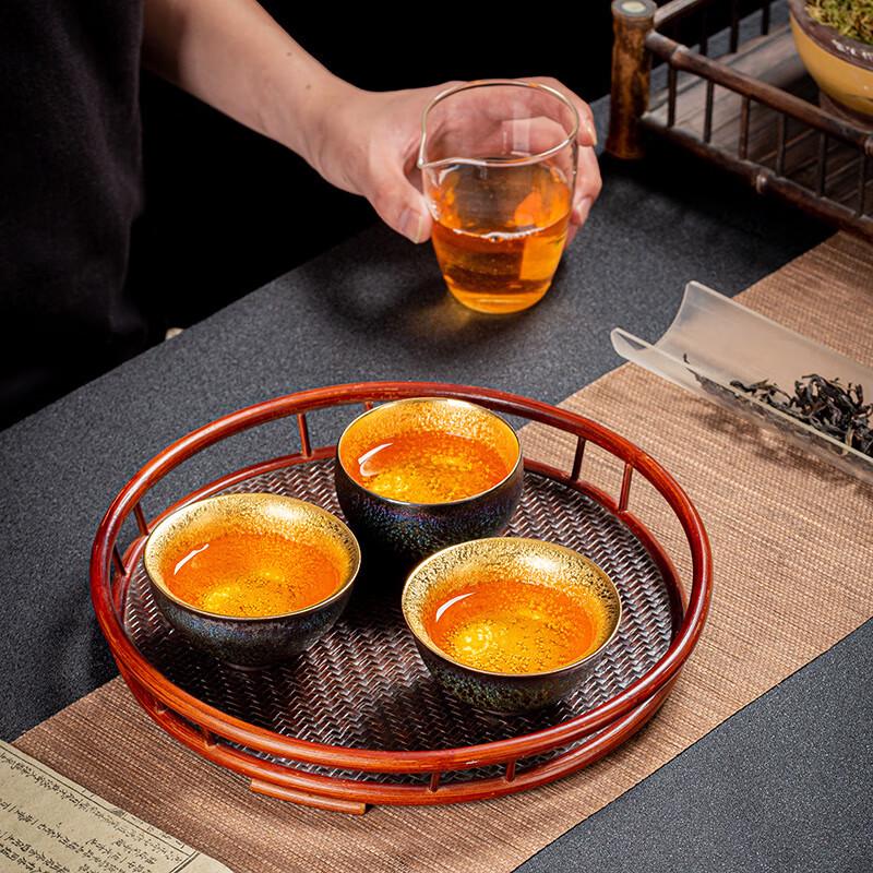 Cha Xun Colorful Peacock Glaze Master Teacup