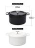 CB Japan Black 18cm Waterless Ceramic Induction Copan Double-Handled Pot, Lightweight, Cooking, Coating, Compatible,