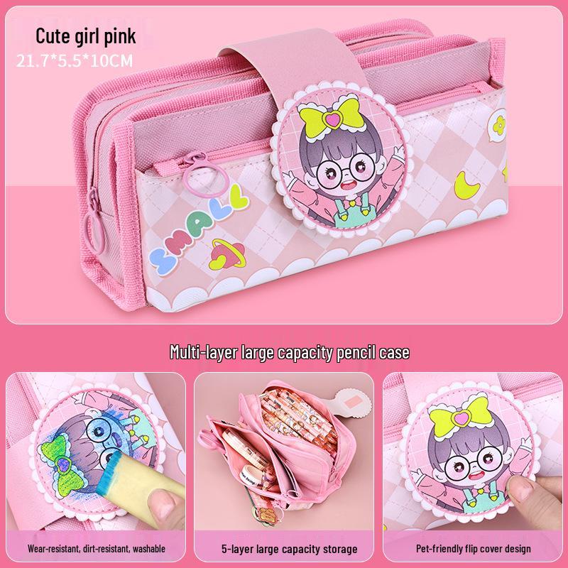 High-Value Multi-Functional Pencil Case for Primary School Girls