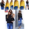 Solid Color Ladies Casual Tops Women Summer Loose Top Long Sleeve Blouse For Daily Wear