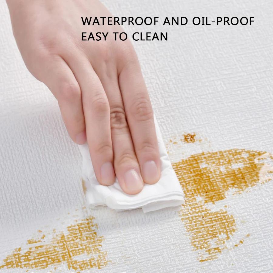 3D Cement Wall Self-Adhesive Wallpaper Waterproof Moistureproof Sofa Bedroom Room Background Renovation Film for Home Decoration