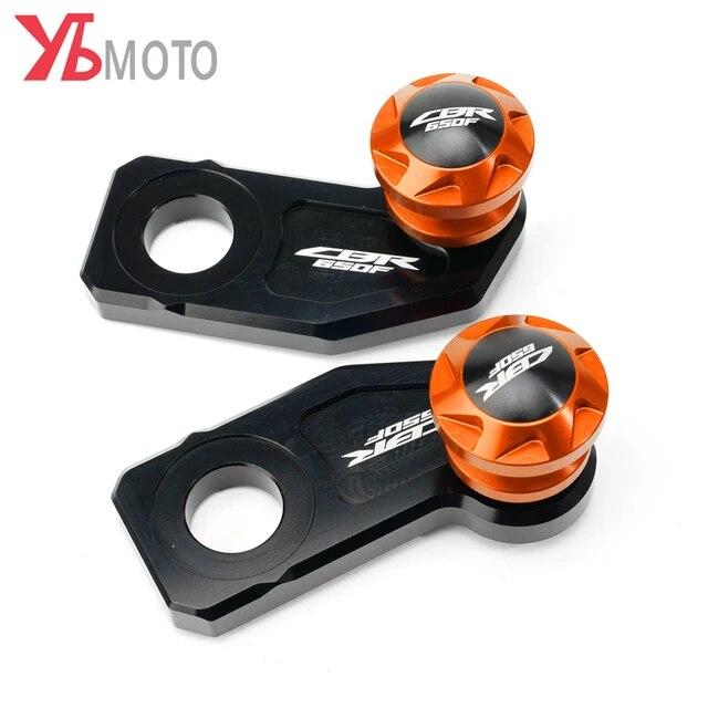 For Honda CBR650R CB650R CBR650F CB650F CBR 650R/650F CB 650R/650F Chain Adjustment Block Frame swingarm Spools sliders