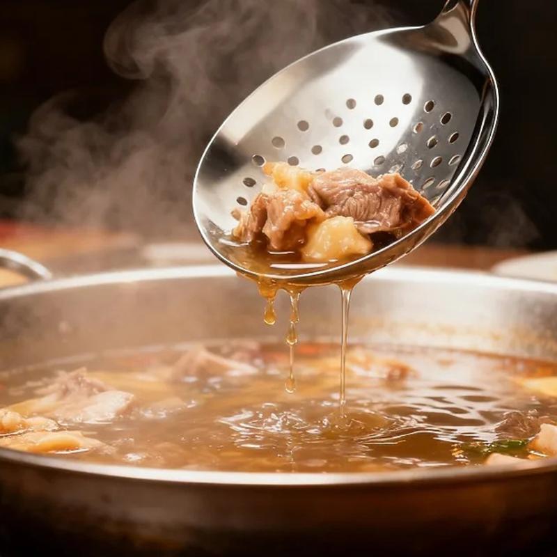 For Serving Rice Serving Spoon Drain Hole Heat Insulated Handle Kitchen Utensils for Daily Use Stainless Steel Ladles