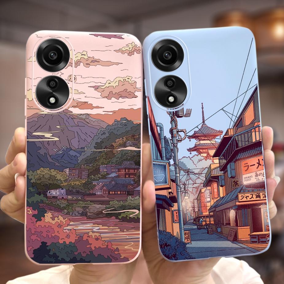 For Oppo A78 4G Case CPH2565 Cute Dinosaur Cartoon Painted Cover Soft Silicone Phone Case For Oppo A78 A 78 OppoA78 4G 5G Fundas