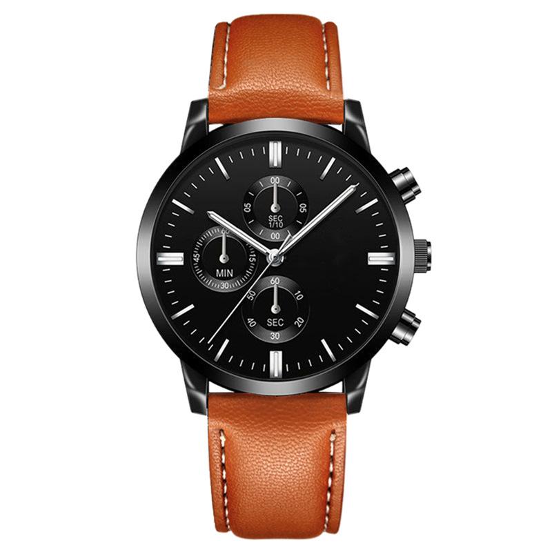 Men S Casual Fashion Watches Trend Sports Men S Belt Watches Watches Business светло-коричневого