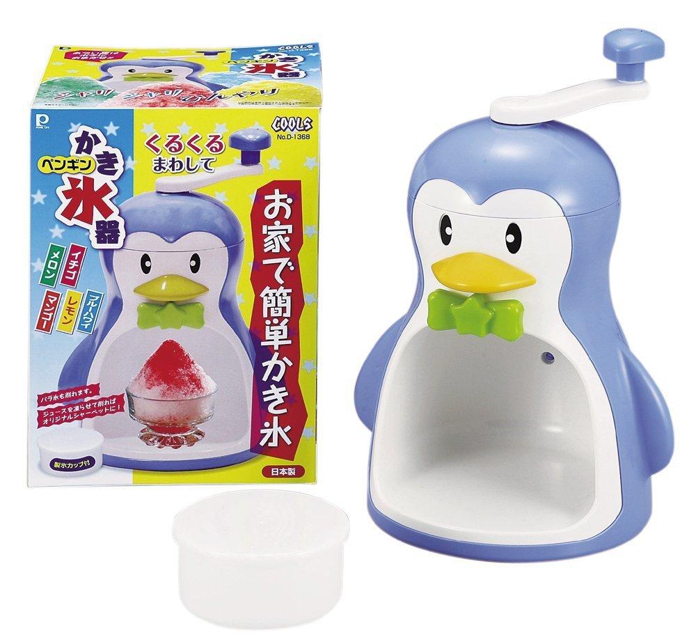 Pearl Metal Manual Shaved Ice Maker with Ice Maker Cup Cools Penguin Made in Japan D-1368