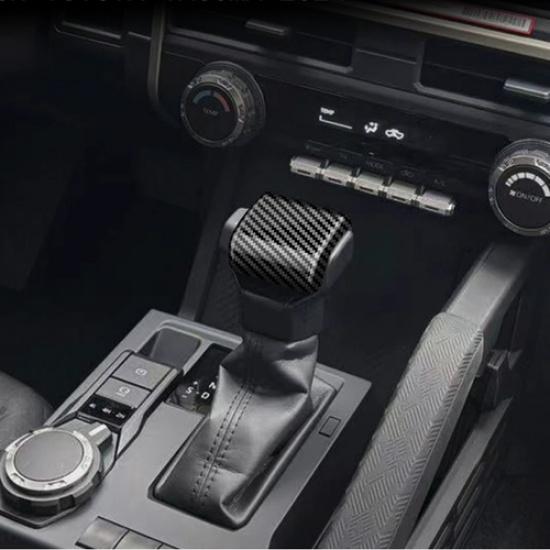 Carbon Fiber Gear Shift Knob Cover Trim For Toyota Tacoma 2024 2025