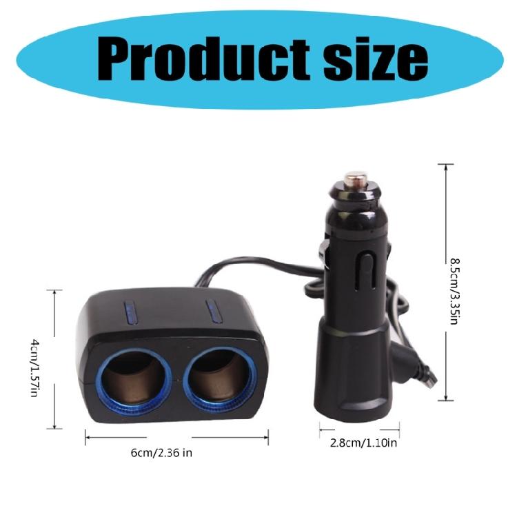 Car Charger Adapter Single USB Quick Charging Car Power  Socket Splitter with LED Light for Tablets Phones