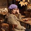 Slouchy Artist Hat Women Wool Beret Hat Elegant Classic Solid Color Winter Daily Casual Wear Accessory Cap Soft Breathable Blend Headwear for Ladies