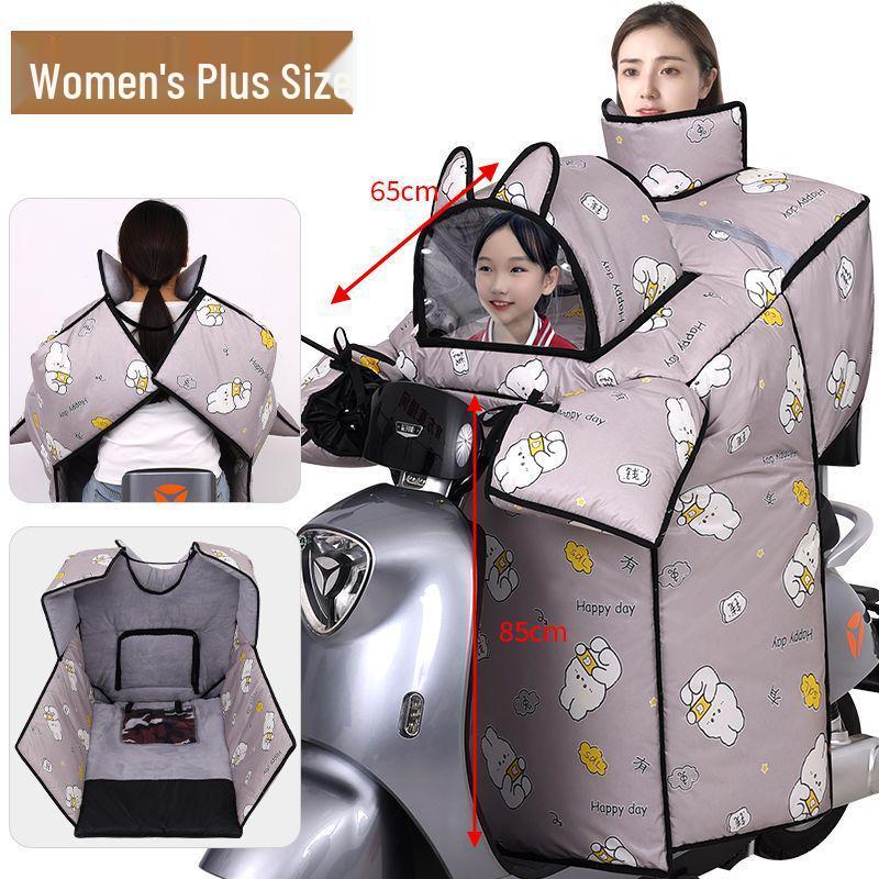 Extra großer, fleecegefütterter, winddichter und wasserdichter Winterschutz für Dreirad/Motorrad