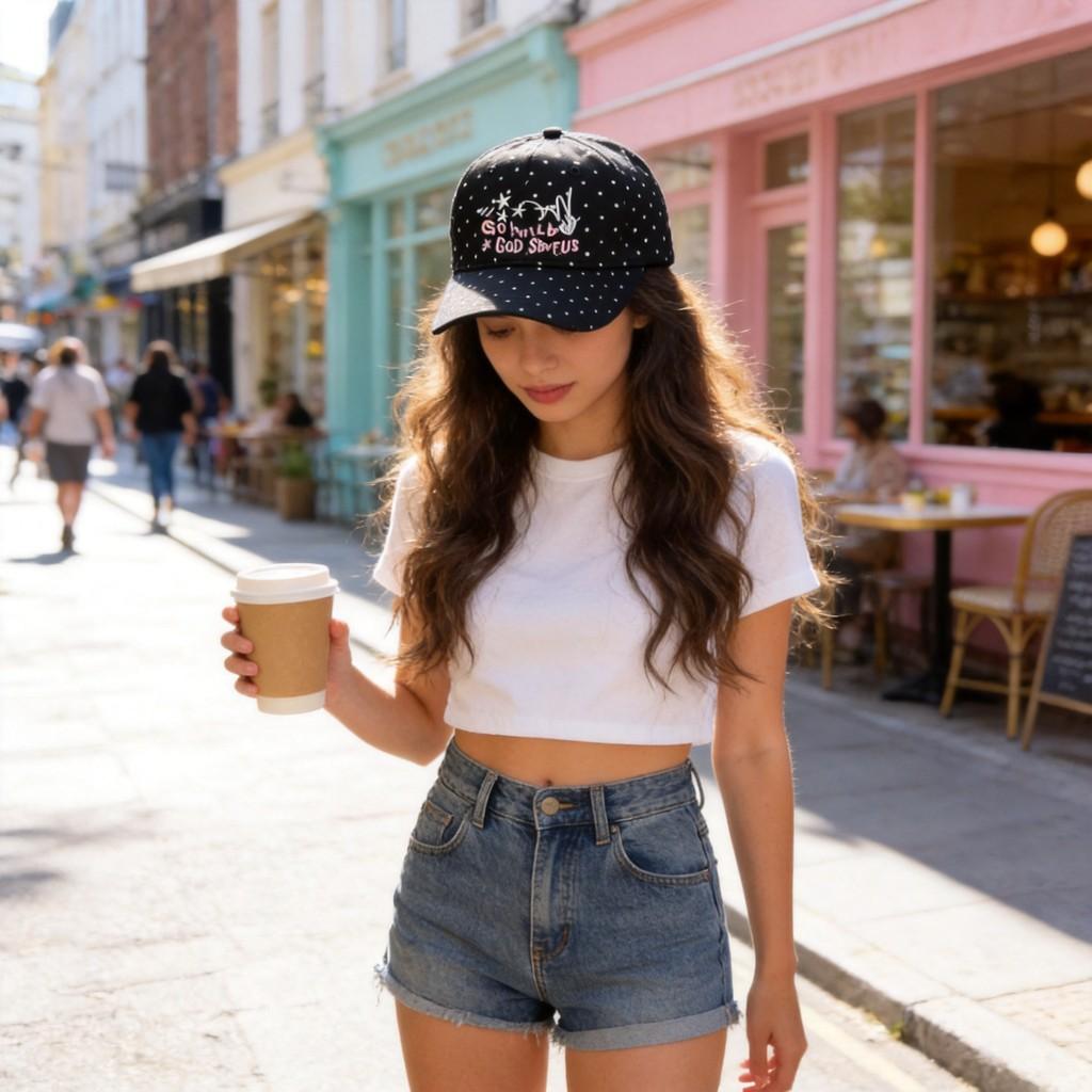 Cotton Embroidered Baseball Cap For Women And Men With Sun Protection For Summer Casual Wear