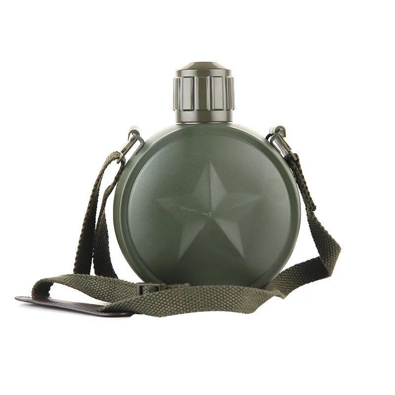 Military Stainless Steel Water Bottle - Drop-resistant Five-pointed Star Design for Outdoor Camps & Travel