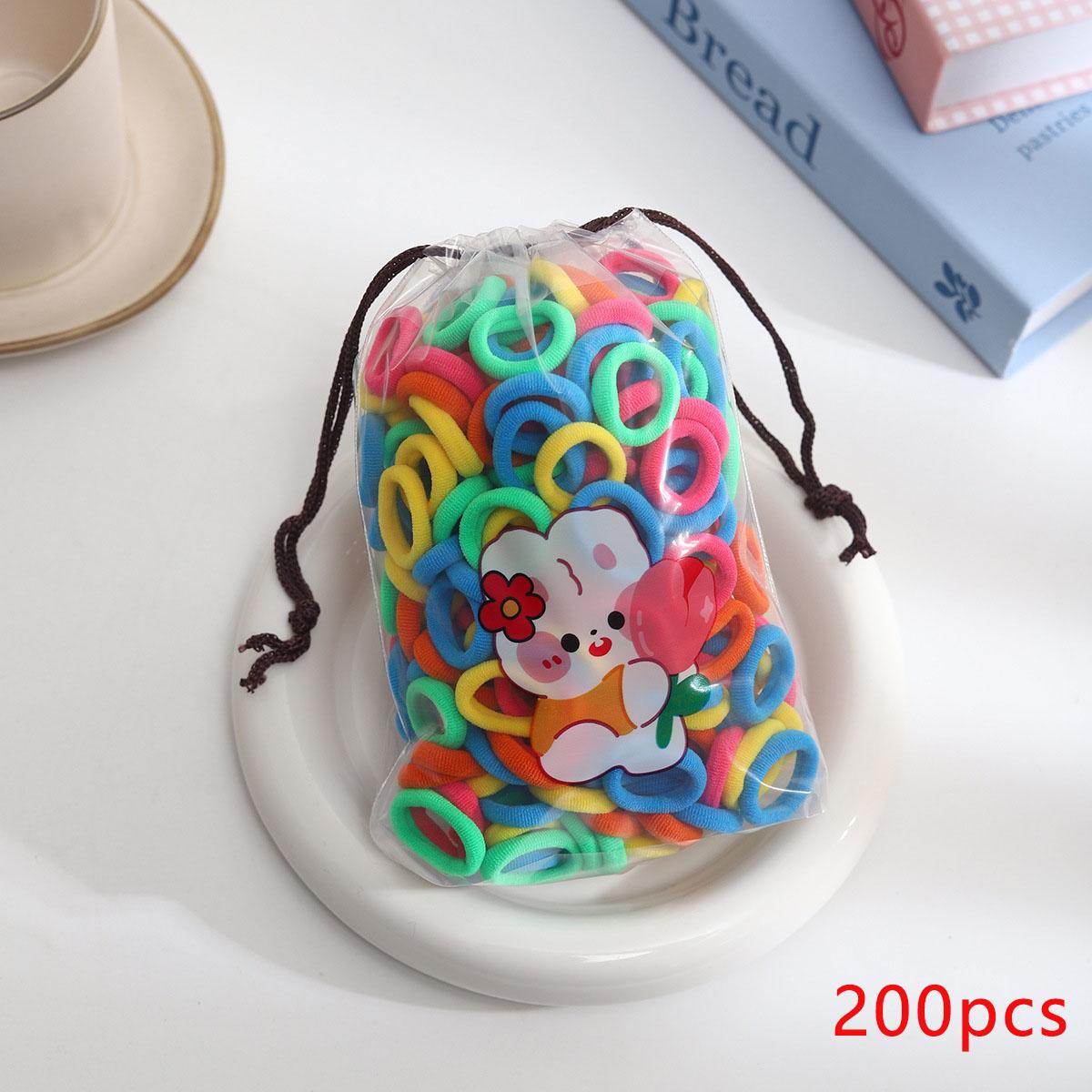 

200 шт. Резинка макаронного цвета Высокая эластичность Прочность Разноцветный дизайн Большая упаковка Европейский американский стиль Повседневная мода