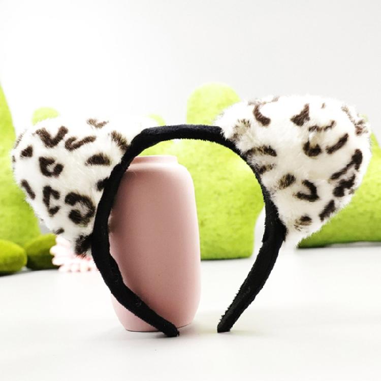Leopard Costume Accessories Set Leopard Ear Headband,Tail Halloween Cosplay Prop