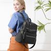 Contrast Color Women Soft Leather Tassel Backpack Simple Outdoor Travel Backpack