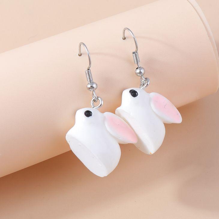 Cute Resin 3D Cow Earrings for Women Girls Cartoon Animal Dangle Earrings Party Holiday Jewelry Gift