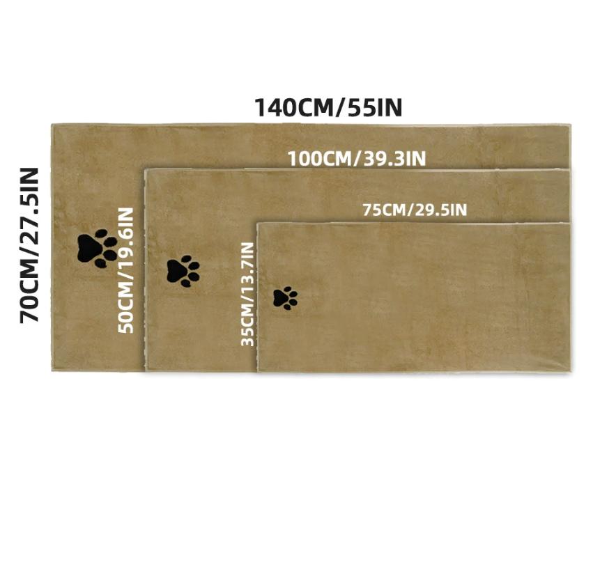 For Dogs Batoe Grooming Splies Microfiber Bath Tow Embroidered Super Soft Absorbent Quick Thick Dog Cat Blanet