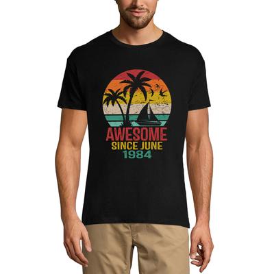 Pánské tričko Úžasné od června 1984 – Retro Sunset Dárkové tričko k 36. narozeninám