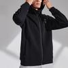 Li-Ning Pure Color Zip-Up Hoodie Men Tops Black AWDT113-1