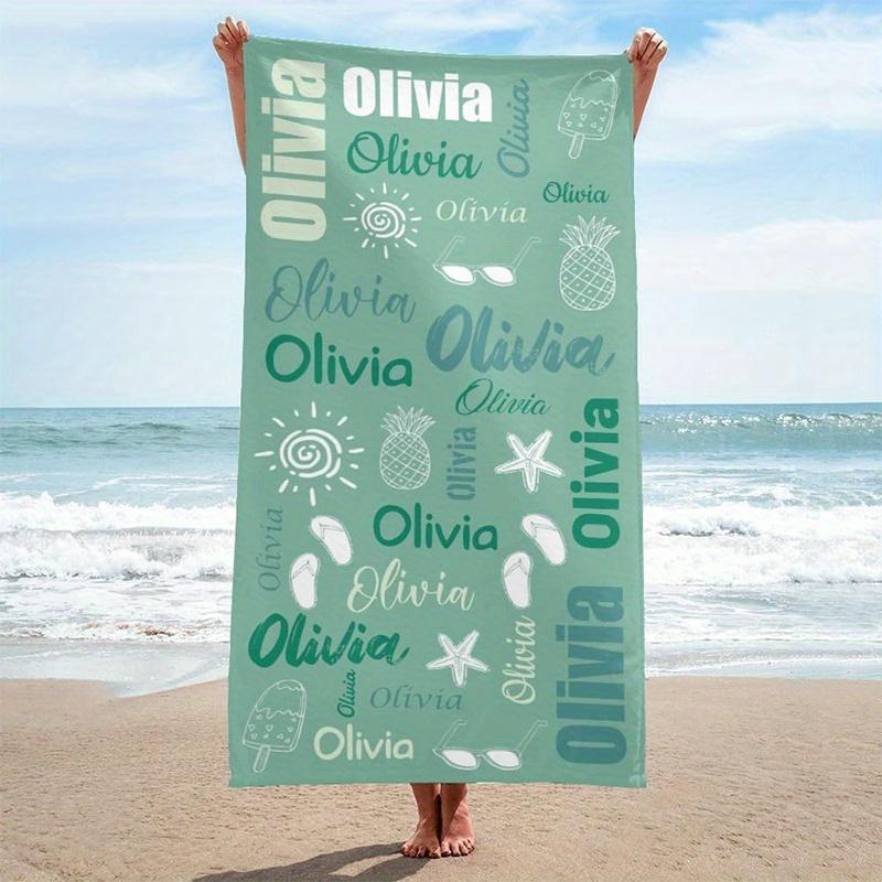 

Beach Towel Olivia And Summer Printed Pattern Sun Protection Windproof Suitable For Pool Camping Travel Blanket W30*H60(CM)