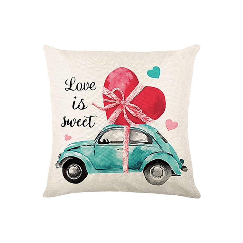 Valentine's Day Pillowcase, 17.71 17.71 Inches, Winter Holiday Theme, Sofa Throw Cover