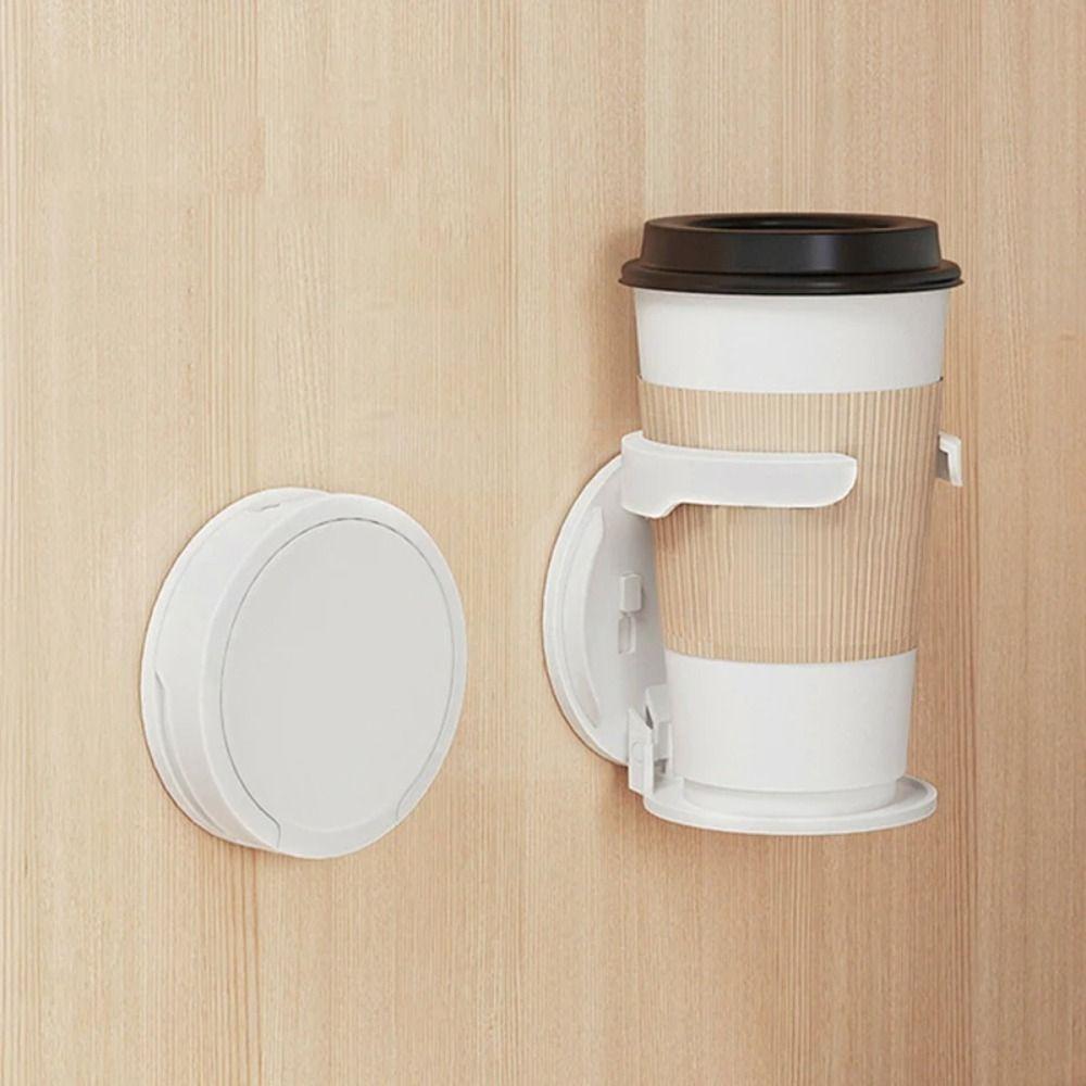 Foldable Round Cup Holder Wall-Mounted Wall Bottle Rack New Drink Holder