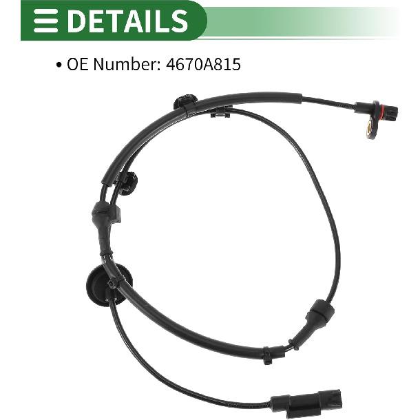 Motoforti ABS Wheel Speed Sensor ABS Sensor Anti-lock Braking System Sensor for Mitsubishi Outlander Sport 2WD 2013-2017 No.4670A815 Rear Left