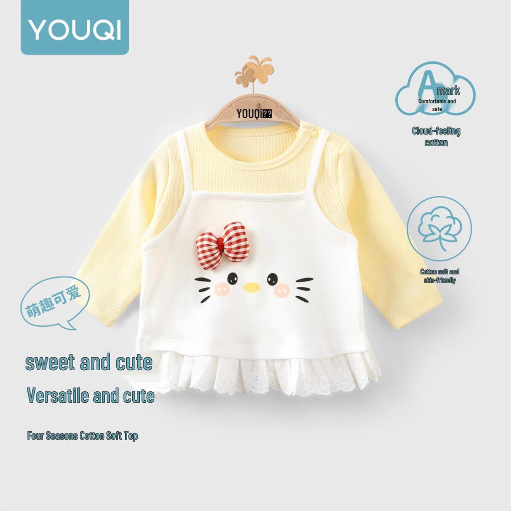 Autumn 2026 Girls' A-Class Long-Sleeve Princess Baby T-Shirt