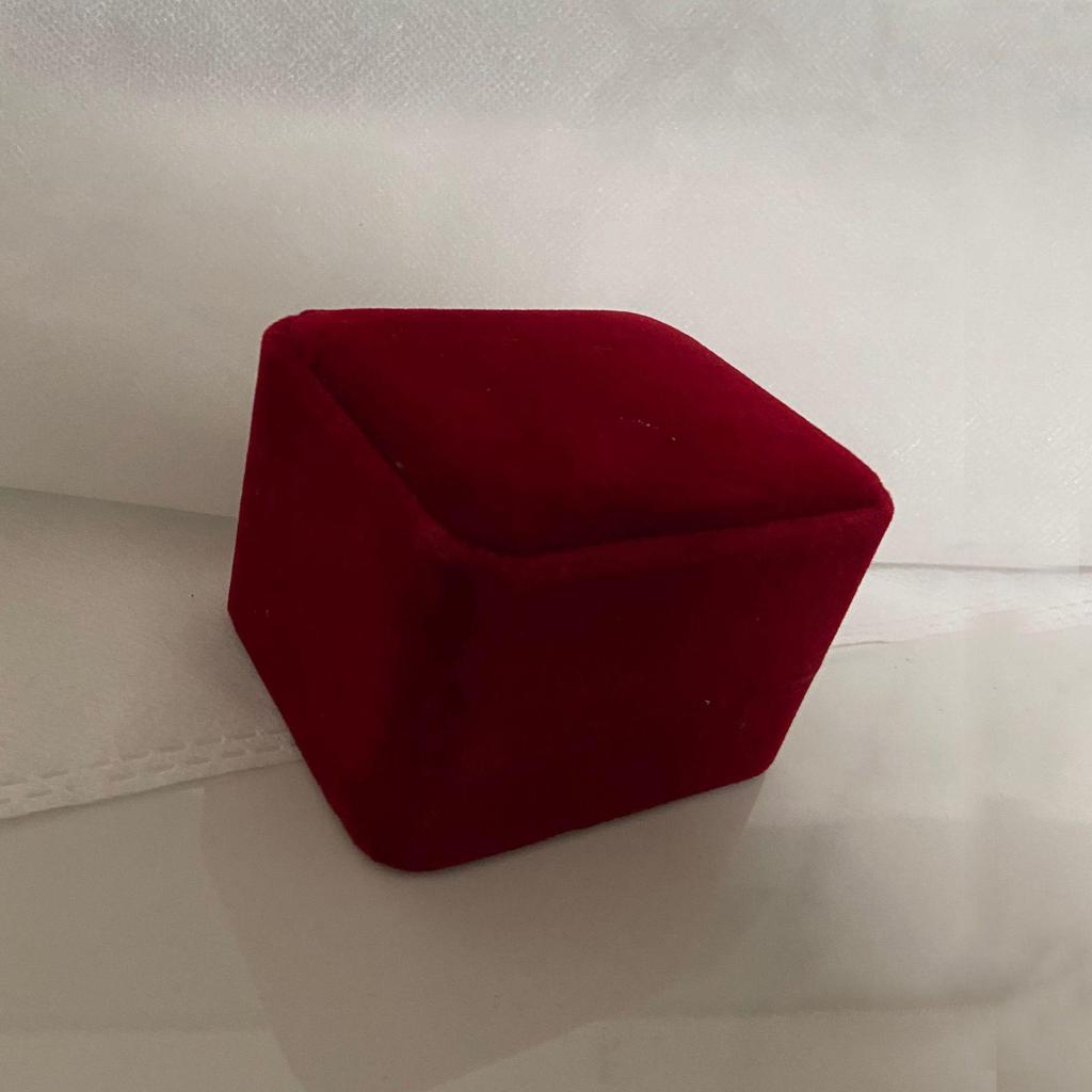 Velvet Jewelry Box with Rounded Corners for Rings, Necklaces, Bracelets, and Badges