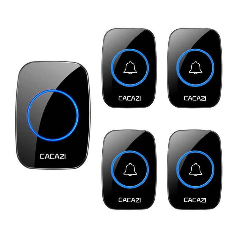 Battery-Operated Waterproof Wireless Doorbell & Flashing Elderly Pager