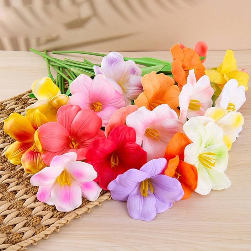 10Pcs Artificial Flower Bouquets Simulation Flowers Bouquets Arrangement for Wedding Party Home Garden Decoration