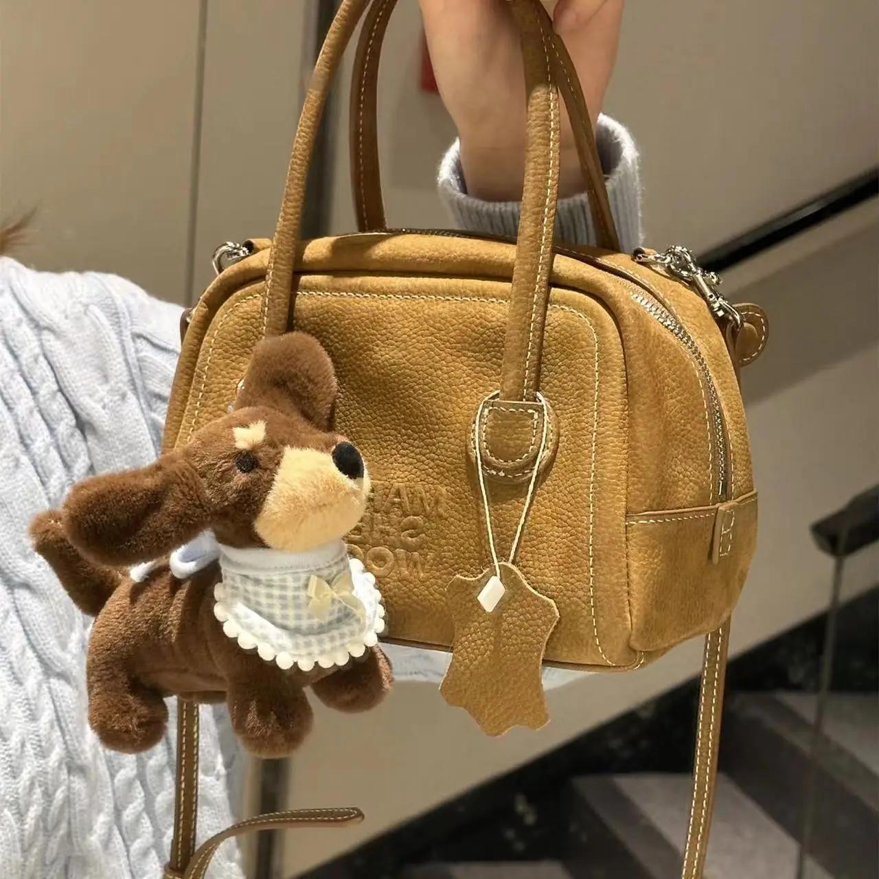 

Cartoon Plush Dachshund Keychains For Women Y2k Bag Pendant Couple Car Key Chains Jewelry Gift Decoration Accessories