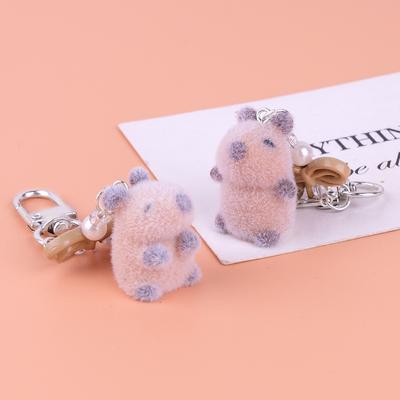Cartoon Cute Animals Hanging Pendant Key Chain Fashion Kapybara Pendant Keychain Lovely Y2K Heart Bow Shaped Car Key Ring Women