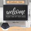 Welcome Door Mat Funny Front Door Mat Outside Indoor Entrance 30 x17.5 Inch Non Slip Floor Doormat Easy to Clean Christmas Black Doormat for Entry