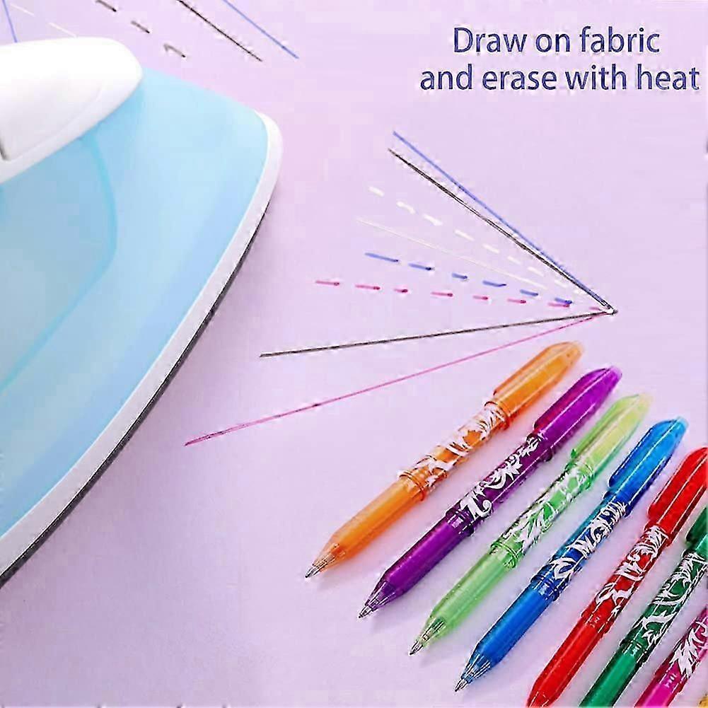 Rolling Ball Pen 12Pcs Erasable Gel Pens 0.5mm Fine Point