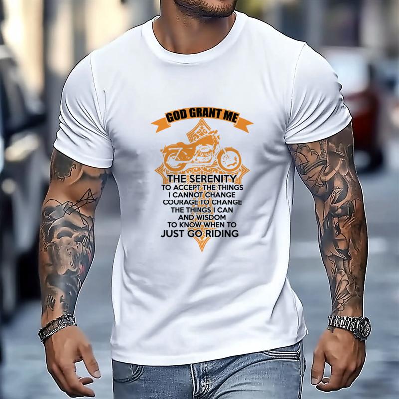 

God Grant Me Motorcycle Street TShirt 100 Cotton ONeck T Shirt Fashion Short Sleeve Casual Mens Tees Graphic Tshirts 4XL