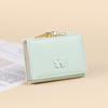 Women's Short Wallet Clip Card Bag Student Cute Small Fresh Change Bag Macaron Color Wallet Multi-card Space