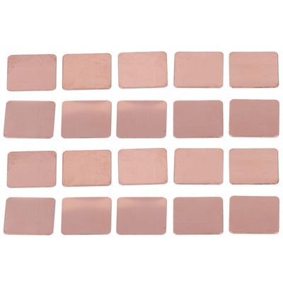 20 Piezas de Almohadilla Disipadora de Calor de Cobre Fuerte Conductividad Térmica Almohadilla Térmica de Cobre para CPU GPU de Portátil 0.3mm