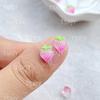 50pcs Pink 3D Strawberry Cute Nail Charms Flatback Resin Rhinestone Gems Red Strawberry Designs Nail Decoration Jewelry