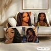 Beautiful Black Women Cushion Cover Pillowcase Ultra Soft Skin Friendly Fabric Cloud Like Comfort  Concealed Zipper