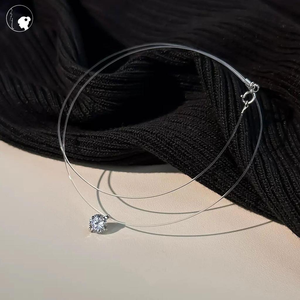 Tears Necklace for 925 Transparent Choice of Sizes Sparkles That Float On Your Perfect As a Comes with Gift Box [Uruhashi] Mermaid's Women, Zirconia,