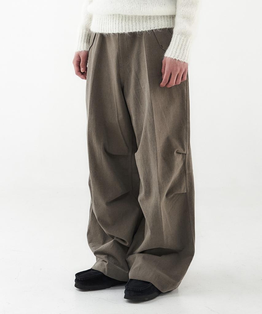 Leondi Wood Pitched Parachute Pants - Khaki