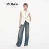 MO&Co. Mid-Waist Straight-Leg Tencel Denim Jeans