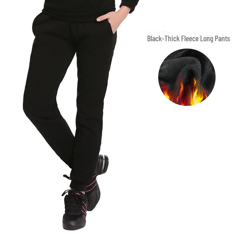 Children's Black Cotton Dance & Gymnastics Pants