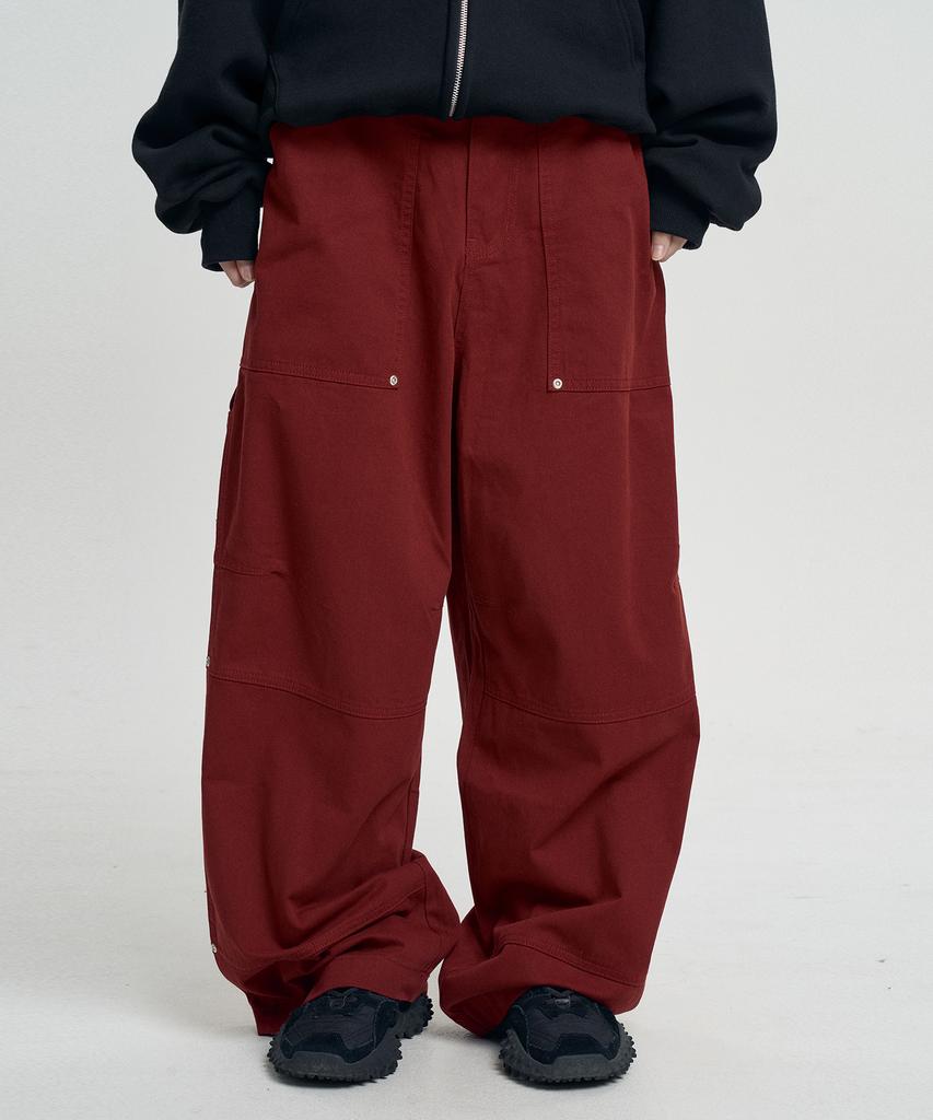 MOO Müdigkeit Zimmermann Baumwolle Weite Hose - Rot
