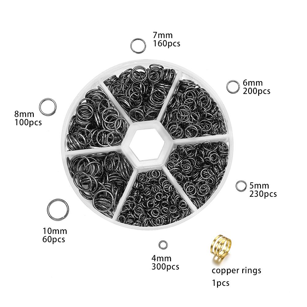 1050pcs Open Jump Rings  4/5/6/7/8/10mm Split Rings Connectors for DIY Necklace Bracelet Jewelry Accessories