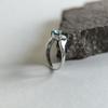 Серебряное кольцо с топазом Лондон Блю 0.513ct, вес изделия 2,22 гр (2213703)