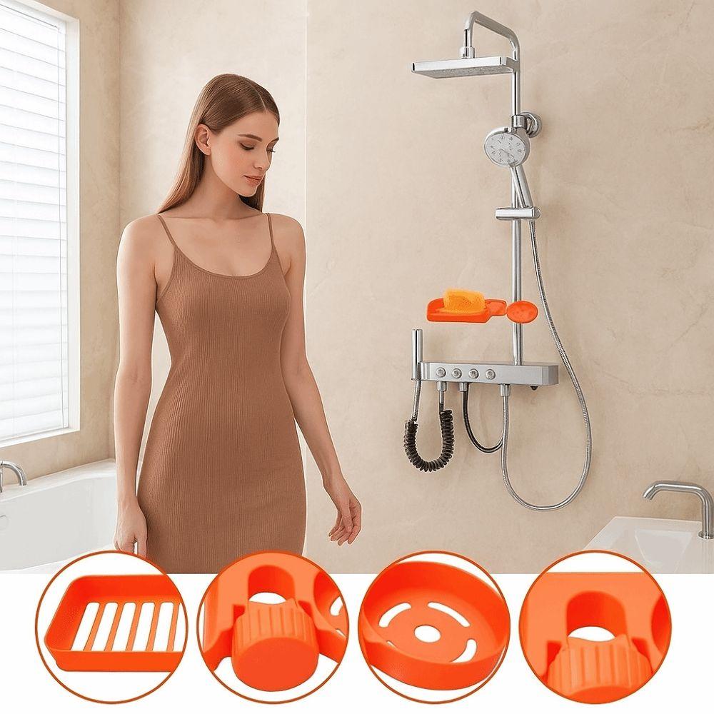 Strong Load-bearing Soap Dish Storage Holder Wall Mounted Bathroom Shelf Shower Shelves Home